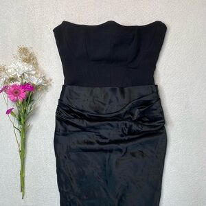 COPY - House of CB Persephone Black Strapless Maxi Corset Gala Dress, Small, Pl…